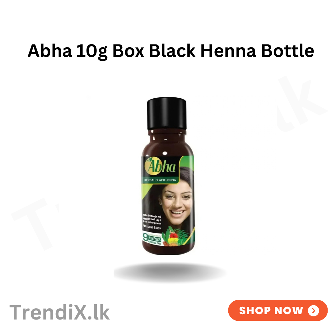 Abha 10g Box Black Henna Bottle