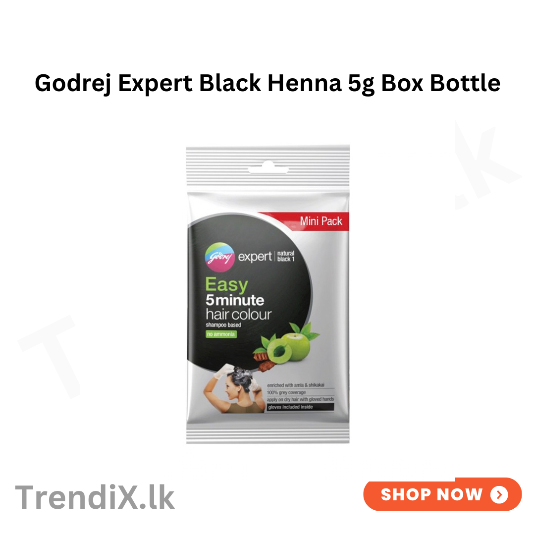 Godrej Expert Black Henna 5g Box Bottle