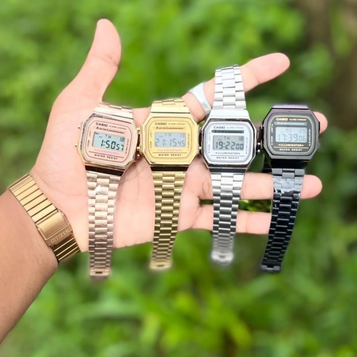 Casio A168WG-9WDF Digital Alarm Chrono Stainless Steel Gold Men's & Women's Watch